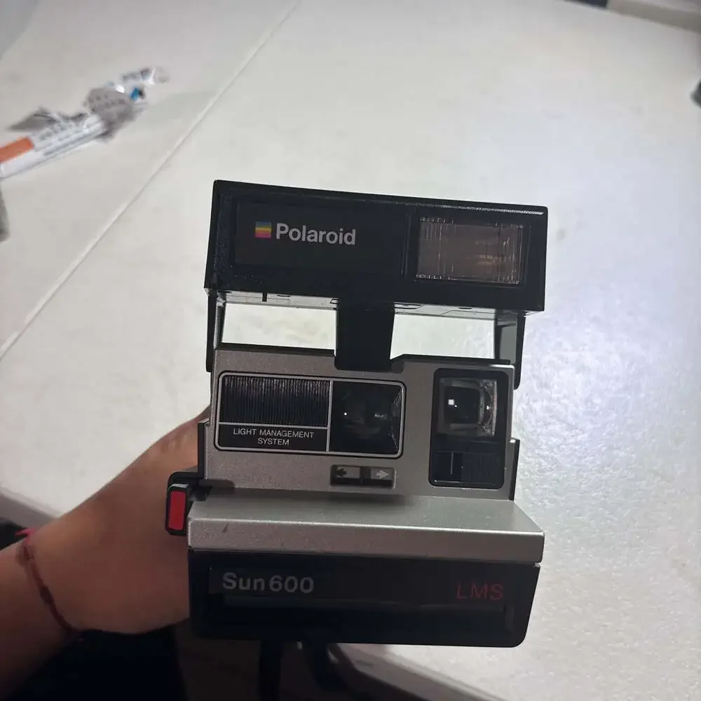 Vintage Polaroid Sun 600 LMS Instant Camera with Strap